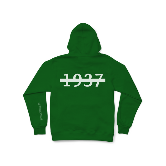 1̶9̶3̶7̶ STORY HEMP HOODIE - GREEN WHITE